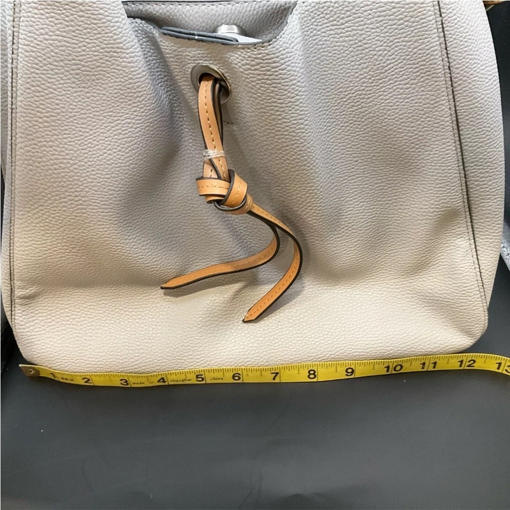 LONDON FOG Satchel Purse ‎ Strap Hand Gray/Tan Pebbled - Picture 9 of 14